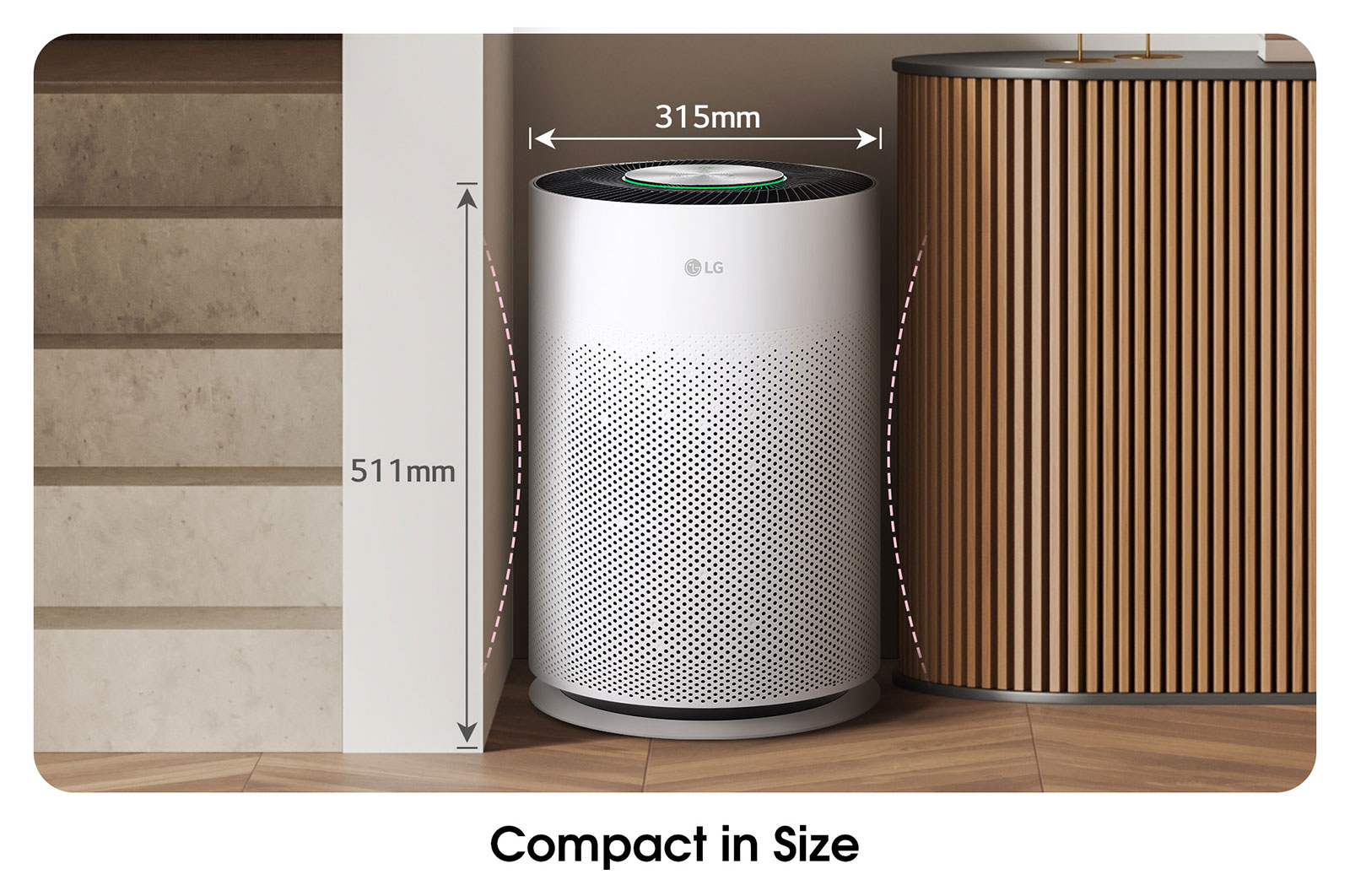 LG 360° purification with 3 step filtration, PM 1.0 Sensor & Wi-Fi enabled, AS60GHWG0